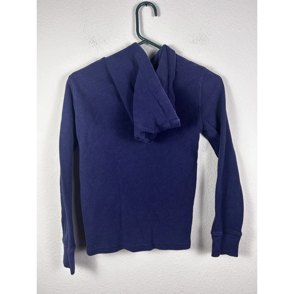 Polo Ralph Lauren Boys, Henley, Thermal Hoodie Sweater Navy 10/12